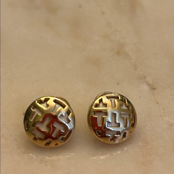 Tory Burch Jewelry - Tory Burch Gold Logo Stud Earrings